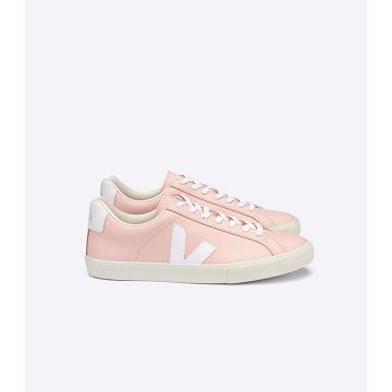 Zapatillas Veja ESPLAR LEATHER Mujer Rosas | España 615CTV